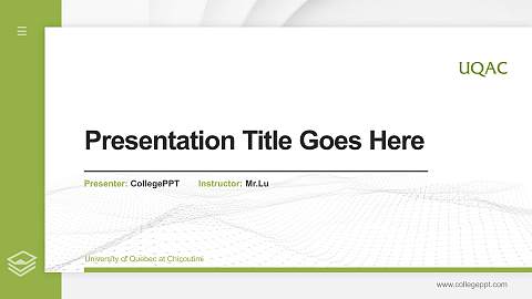 University of Quebec at Chicoutimi Thesis Proposal/Graduation Defense PPT Template