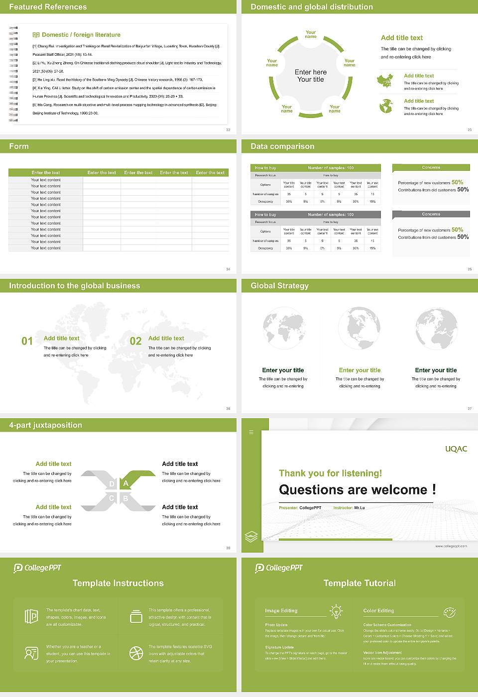 University of Quebec at Chicoutimi Thesis Proposal/Graduation Defense PPT Template16:9 ratio PPT effect preview image4