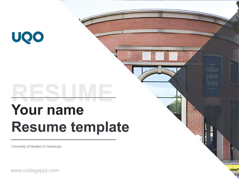 University of Quebec in Outaouais Resume PPT Template4:3 ratio PPT effect preview image5