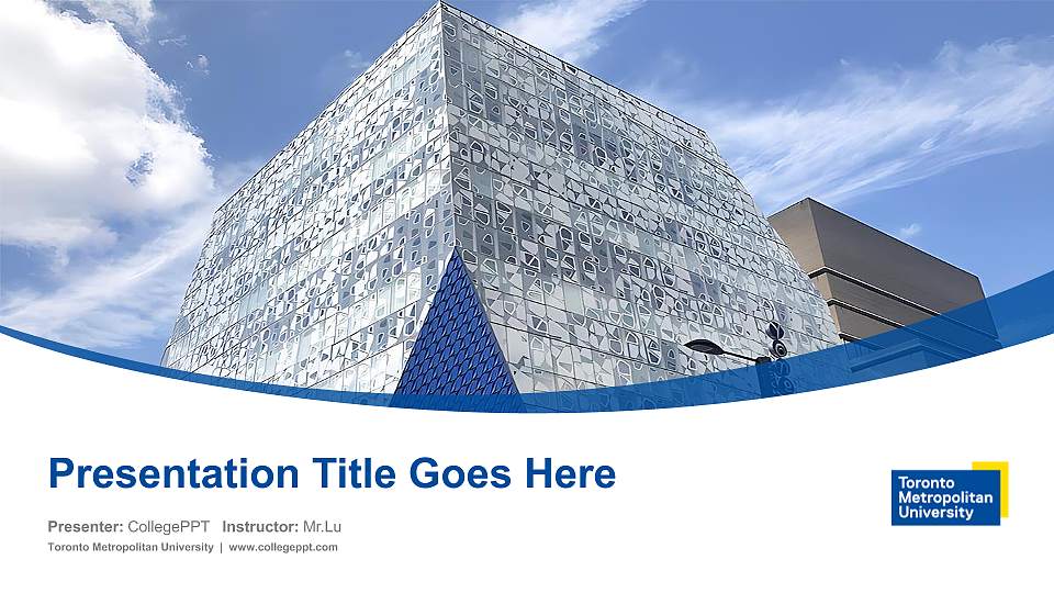 Toronto Metropolitan University Course/Courseware Creation PPT Template16:9 ratio PPT effect preview image