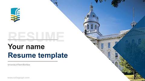 University of Saint-Boniface Resume PPT Template