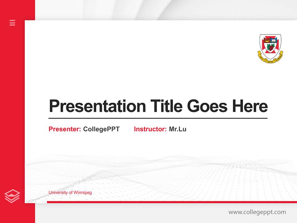 University of Winnipeg Thesis Proposal/Graduation Defense PPT Template4:3 ratio PPT effect preview image5