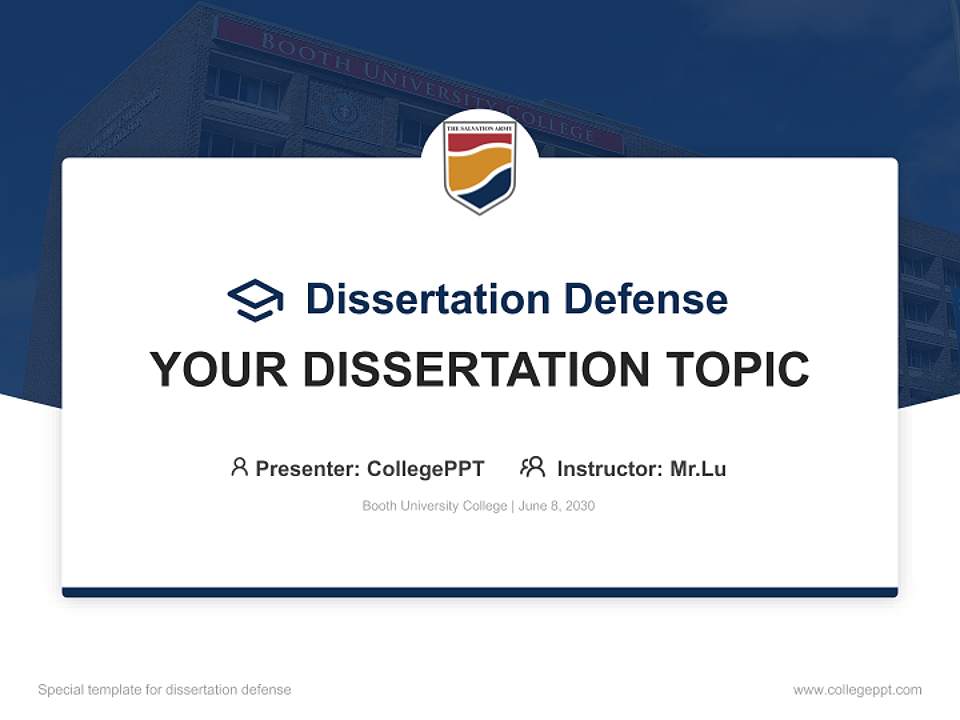 Booth University College Graduation Thesis Defense PPT Template4:3 ratio PPT effect preview image7