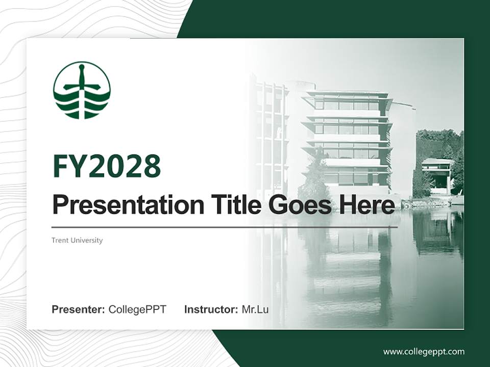 Trent University Academic Presentation/Research Findings Report PPT Template4:3 ratio PPT effect preview image5