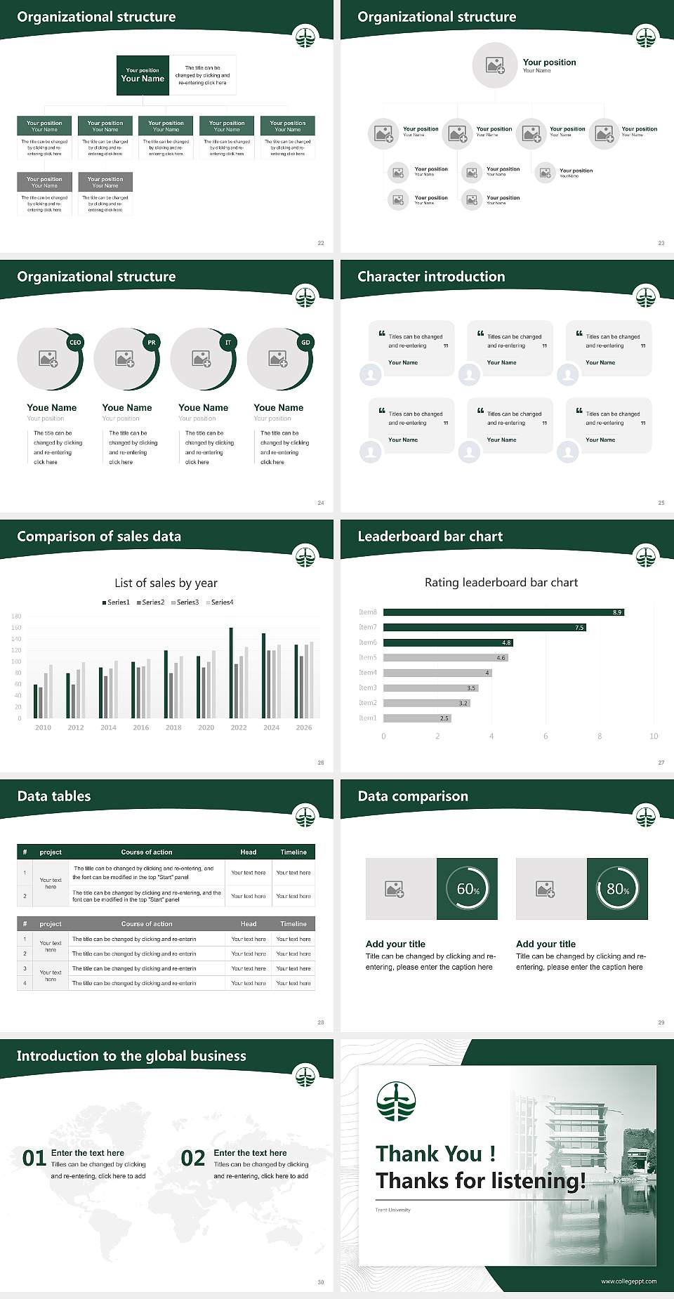 Trent University Academic Presentation/Research Findings Report PPT Template4:3 ratio PPT effect preview image4