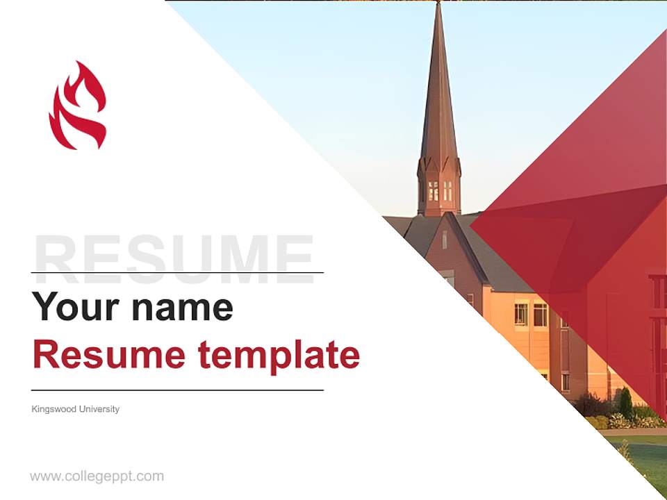 Kingswood University Resume PPT Template4:3 ratio PPT effect preview image5