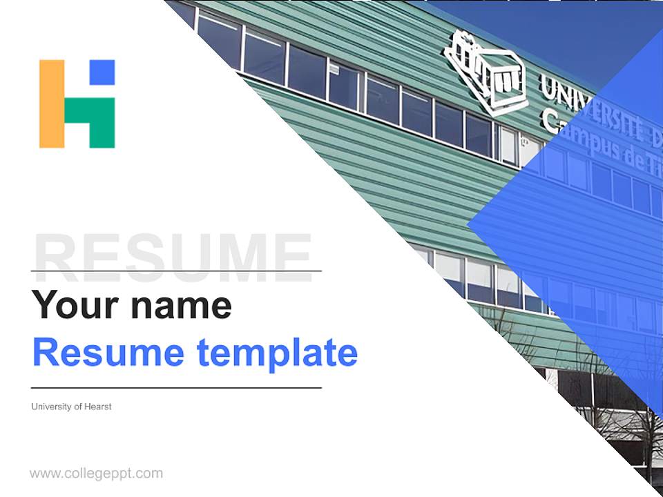 University of Hearst Resume PPT Template4:3 ratio PPT effect preview image5