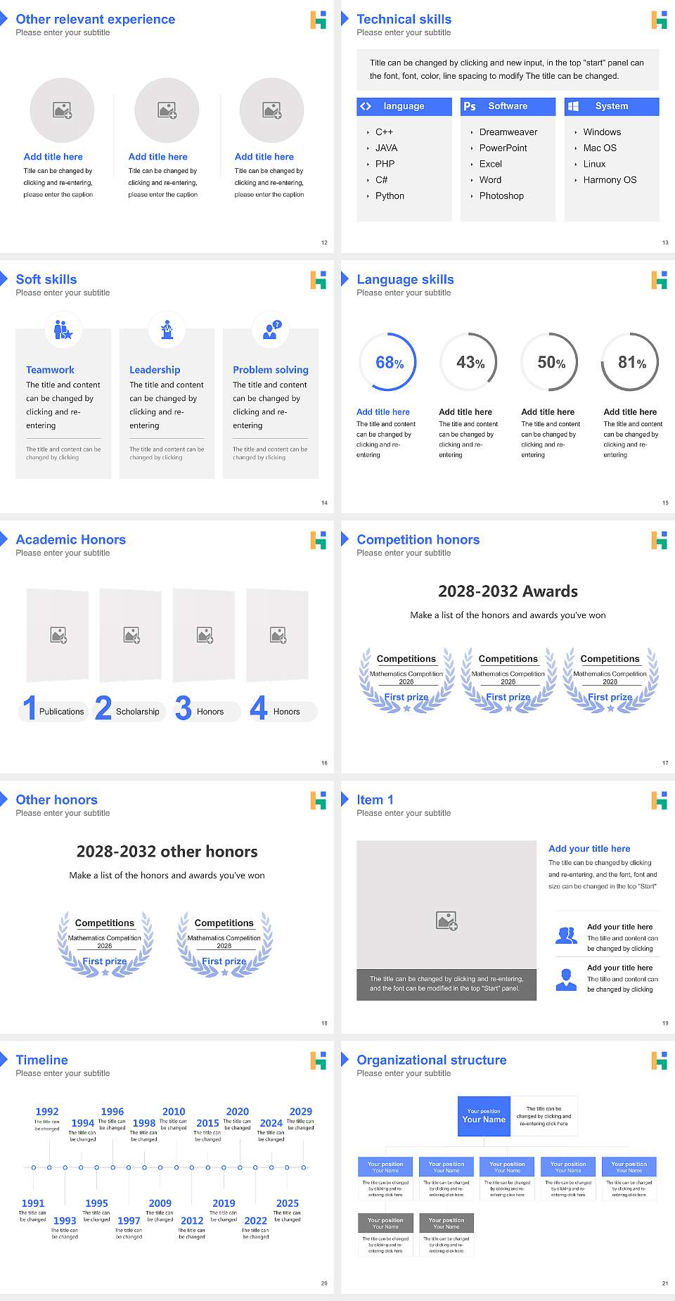 University of Hearst Resume PPT Template4:3 ratio PPT effect preview image3