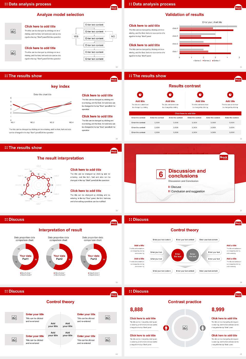 Brock University Graduation Thesis Defense PPT Template16:9 ratio PPT effect preview image5