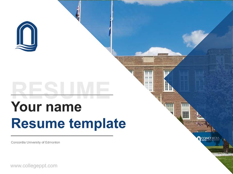 Concordia University of Edmonton Resume PPT Template4:3 ratio PPT effect preview image5