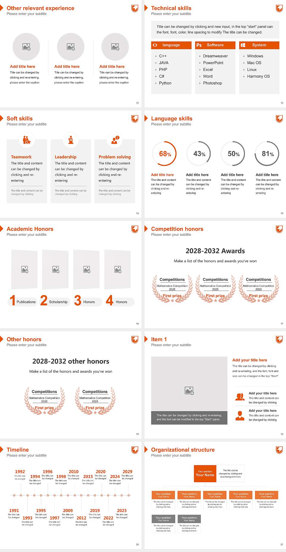 Cape Breton University Resume PPT Template4:3 ratio PPT effect preview image3