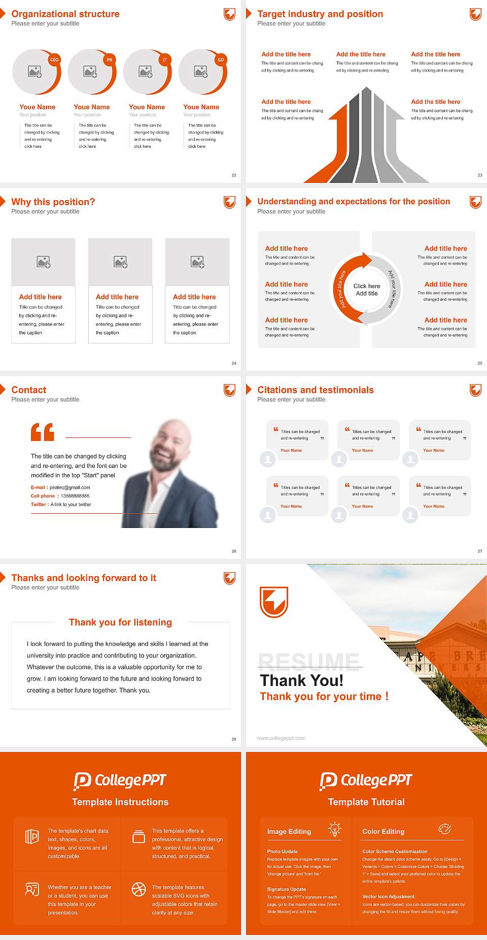 Cape Breton University Resume PPT Template4:3 ratio PPT effect preview image4