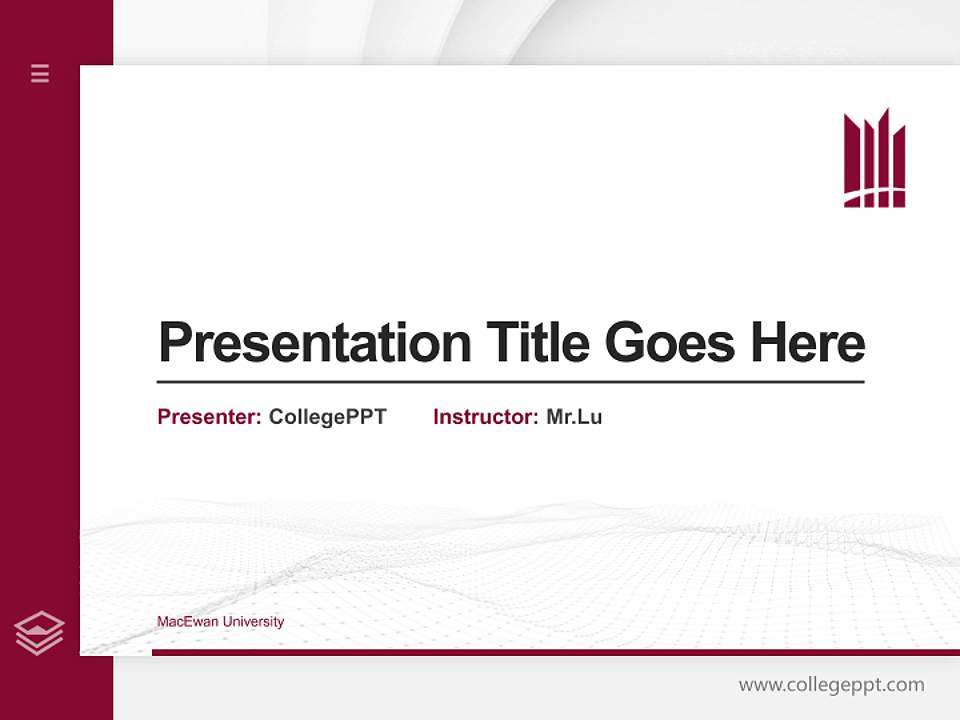 MacEwan University Thesis Proposal/Graduation Defense PPT Template4:3 ratio PPT effect preview image5