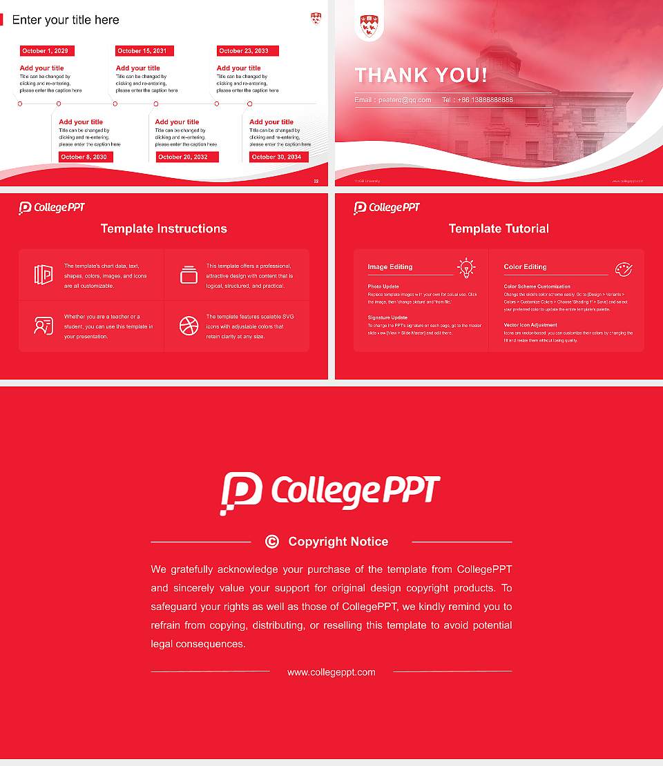 McGill University Lecture Sharing and Networking Event PPT Template16:9 ratio PPT effect preview image4