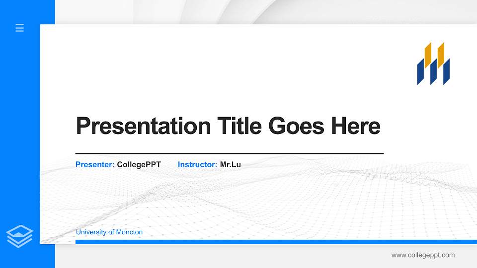 University of Moncton Thesis Proposal/Graduation Defense PPT Template16:9 ratio PPT effect preview image