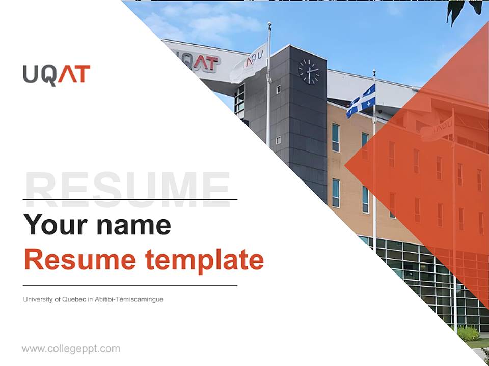 University of Quebec in Abitibi-Témiscamingue Resume PPT Template4:3 ratio PPT effect preview image5