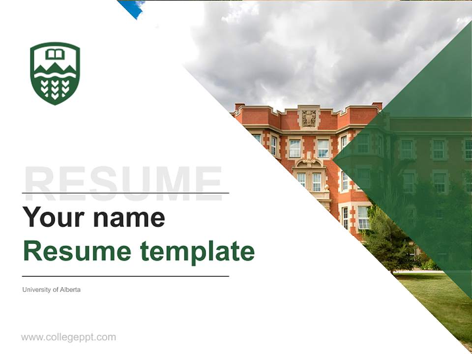 University of Alberta Resume PPT Template4:3 ratio PPT effect preview image5