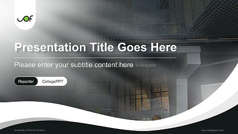 University of French Ontario Lecture Sharing and Networking Event PPT Template