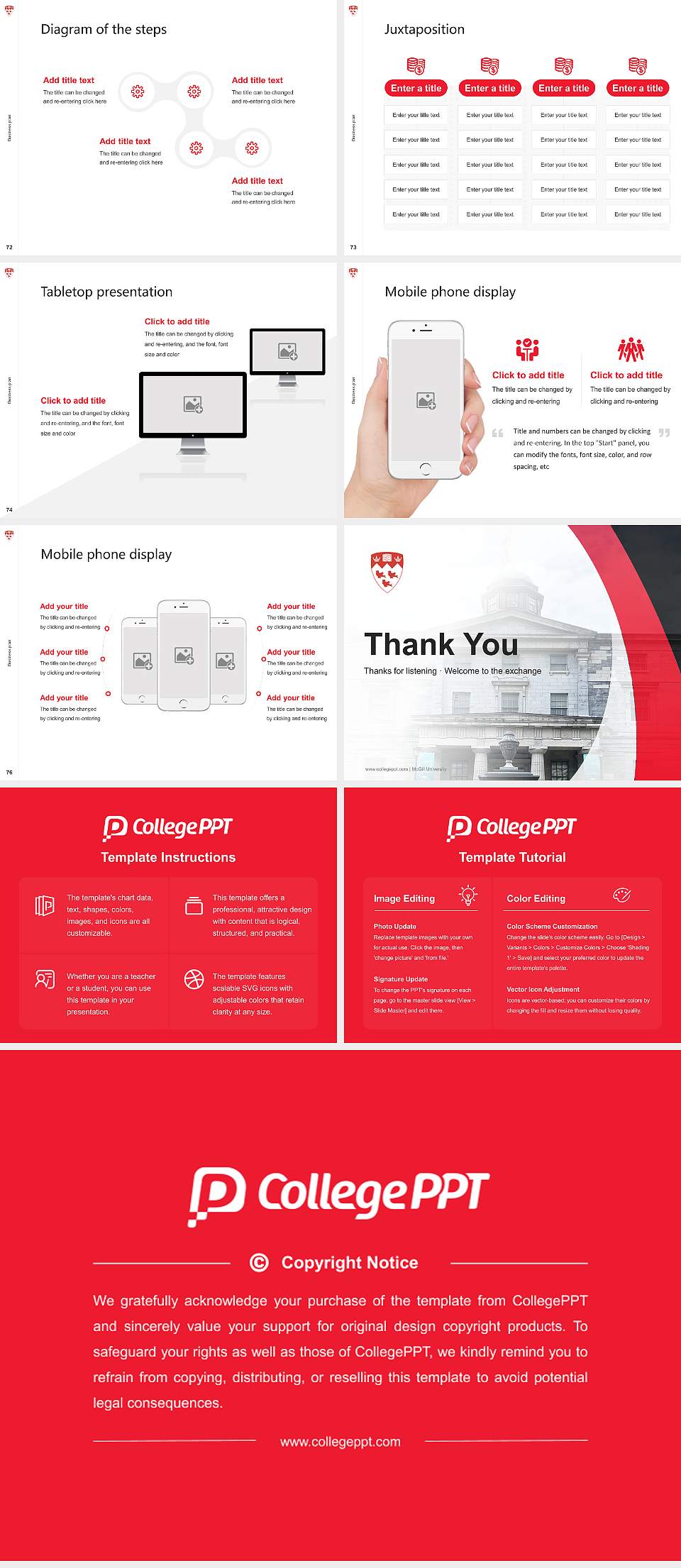 McGill University Competition/Entrepreneurship Contest PPT Template4:3 ratio PPT effect preview image9