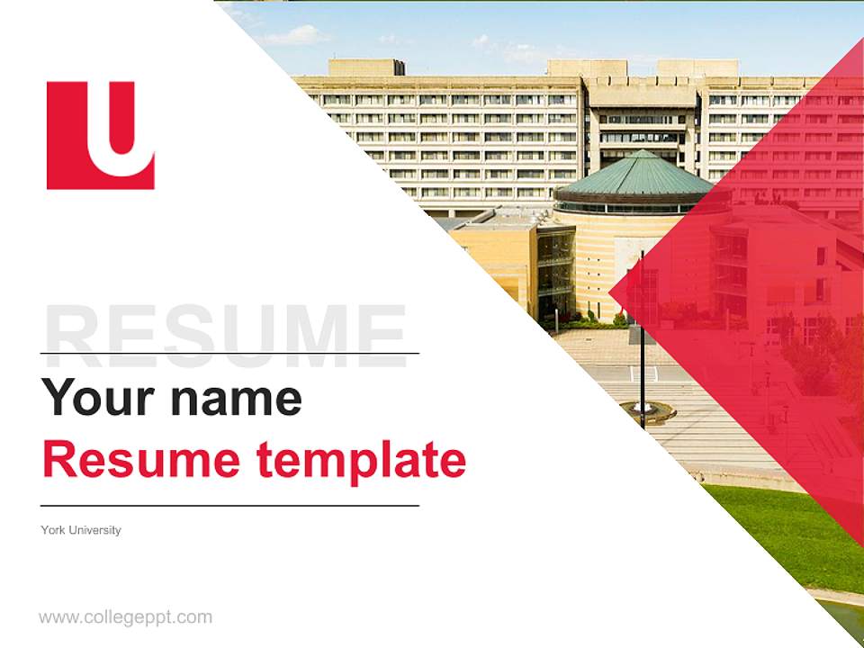 York University Resume PPT Template4:3 ratio PPT effect preview image5
