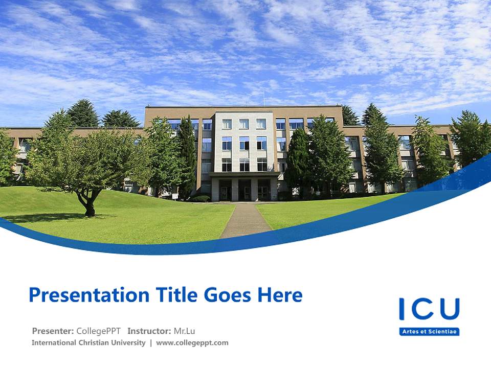International Christian University Course/Courseware Creation PPT Template4:3 ratio PPT effect preview image5