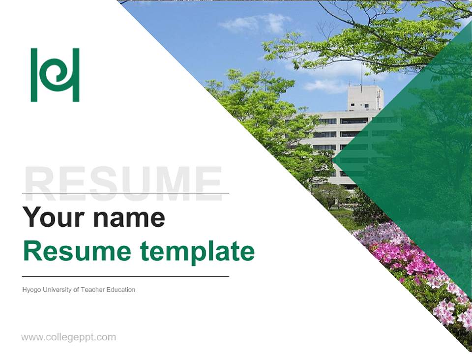 Hyogo University of Teacher Education Resume PPT Template4:3 ratio PPT effect preview image5