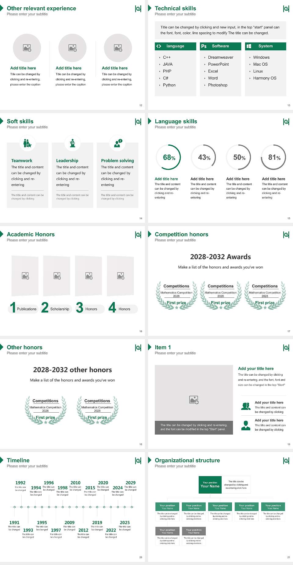 Hyogo University of Teacher Education Resume PPT Template4:3 ratio PPT effect preview image3