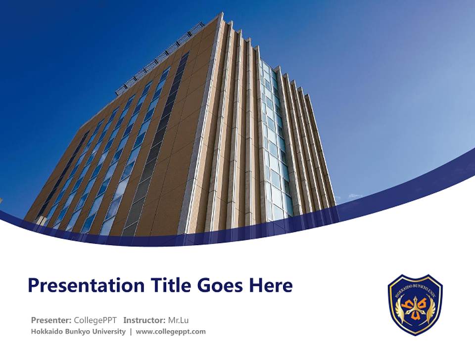 Hokkaido Bunkyo University Course/Courseware Creation PPT Template4:3 ratio PPT effect preview image5