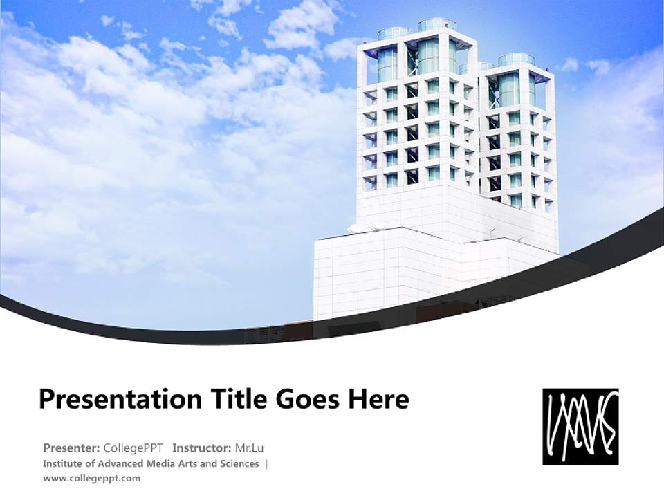 Institute of Advanced Media Arts and Sciences Course/Courseware Creation PPT Template4:3 ratio PPT effect preview image5