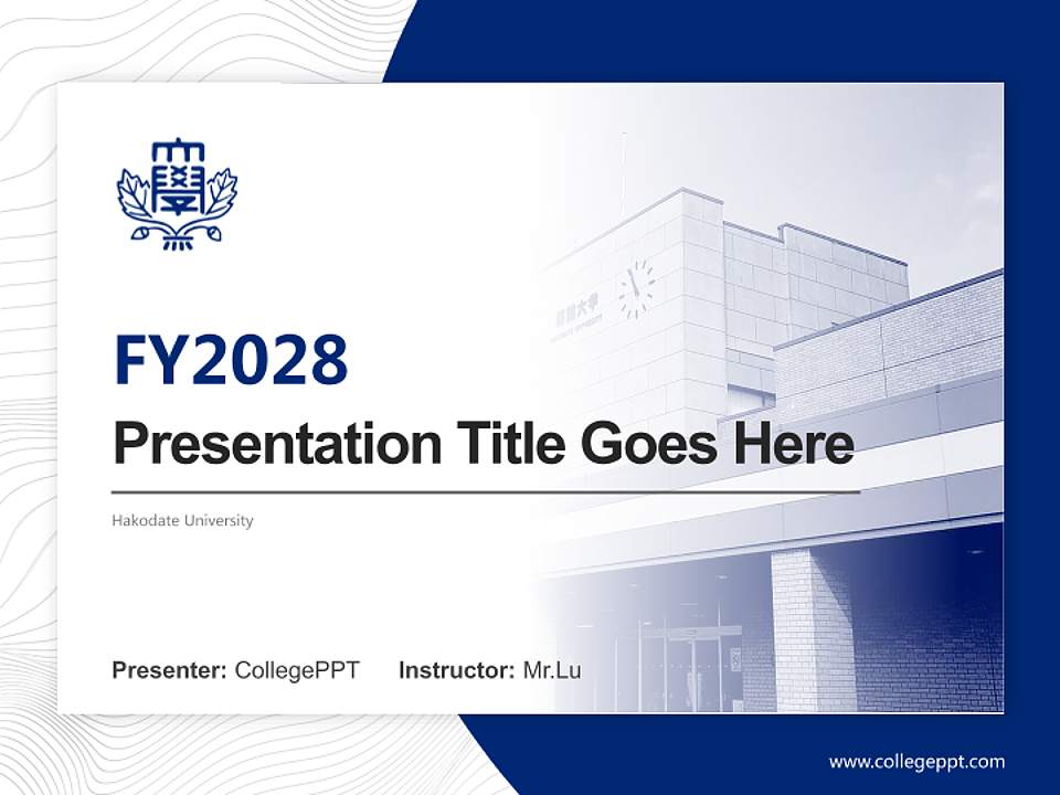 Hakodate University Academic Presentation/Research Findings Report PPT Template4:3 ratio PPT effect preview image5