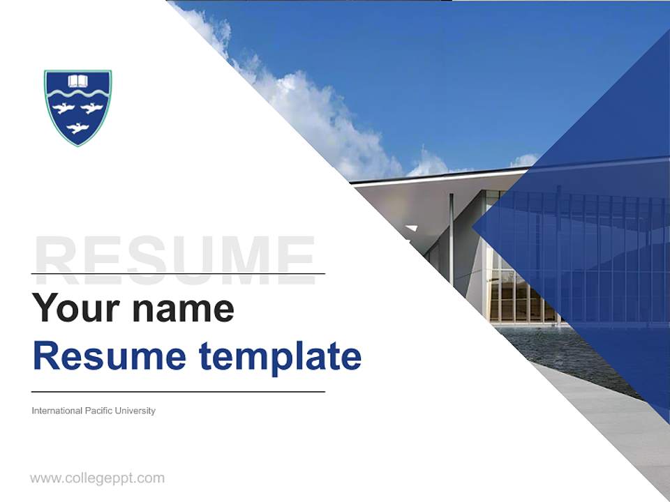International Pacific University Resume PPT Template4:3 ratio PPT effect preview image5
