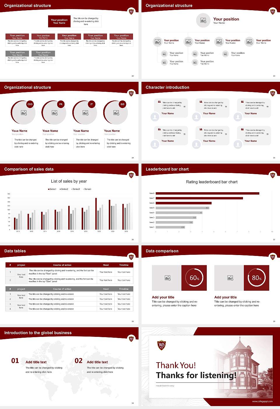 Hirosaki Gakuin University Academic Presentation/Research Findings Report PPT Template16:9 ratio PPT effect preview image4