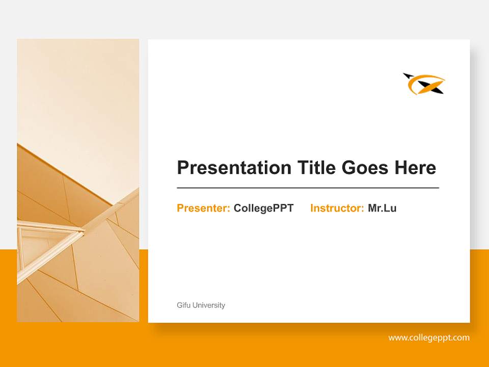 Gifu University General Purpose PPT Template4:3 ratio PPT effect preview image6