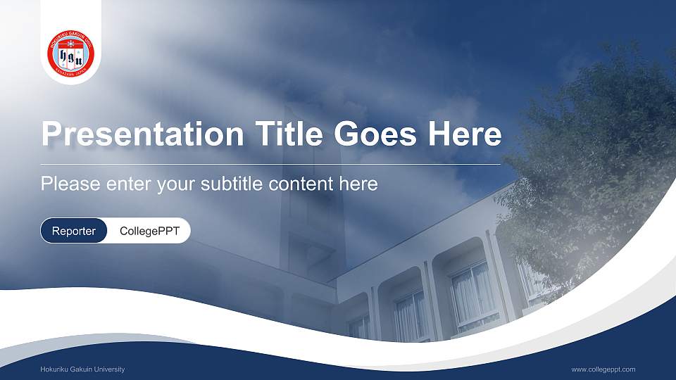 Hokuriku Gakuin University Lecture Sharing and Networking Event PPT Template16:9 ratio PPT effect preview image