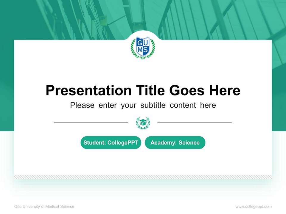 Gifu University of Medical Science National Scholarship Defense PPT Template4:3 ratio PPT effect preview image4