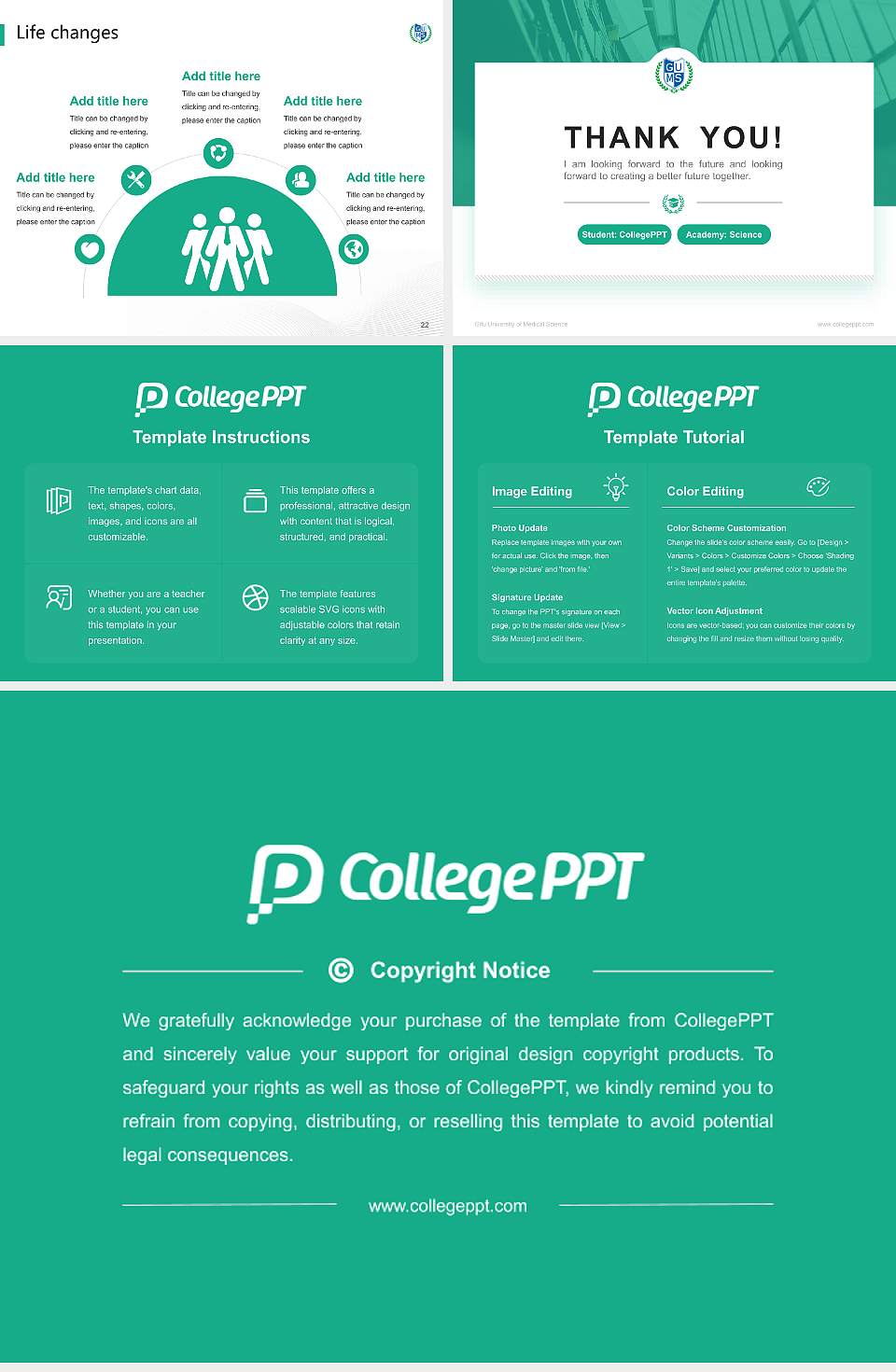 Gifu University of Medical Science National Scholarship Defense PPT Template4:3 ratio PPT effect preview image4