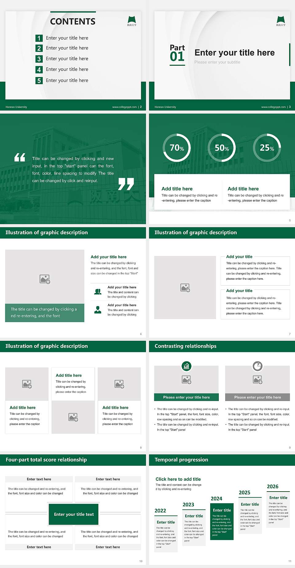 Hannan University Thesis Proposal/Graduation Defense PPT Template4:3 ratio PPT effect preview image2