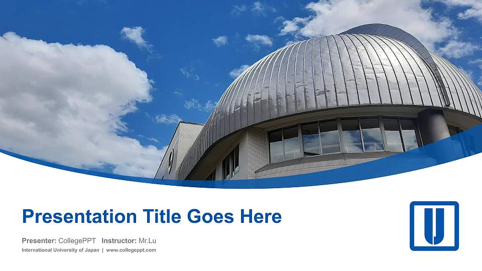 International University of Japan Course/Courseware Creation PPT Template16:9 ratio PPT effect preview image