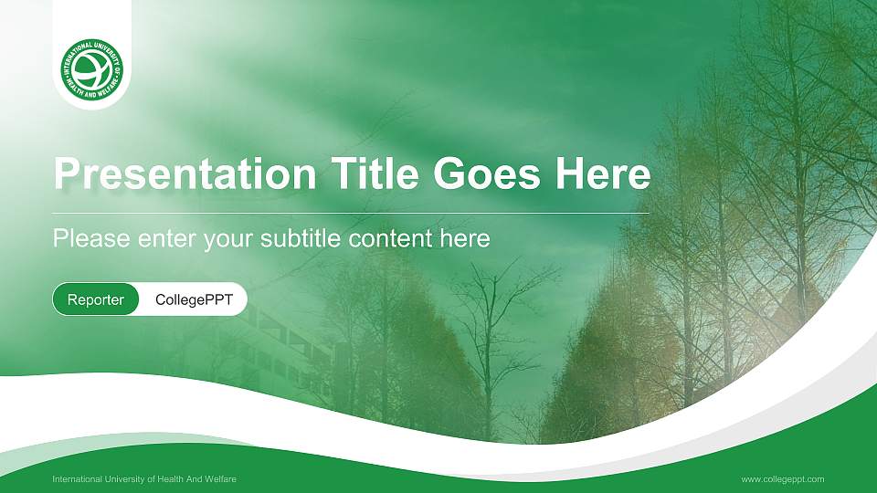 International University of Health And Welfare Lecture Sharing and Networking Event PPT Template16:9 ratio PPT effect preview image