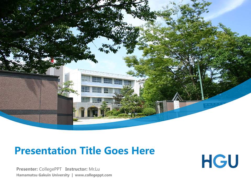 Hamamatsu Gakuin University Course/Courseware Creation PPT Template4:3 ratio PPT effect preview image5