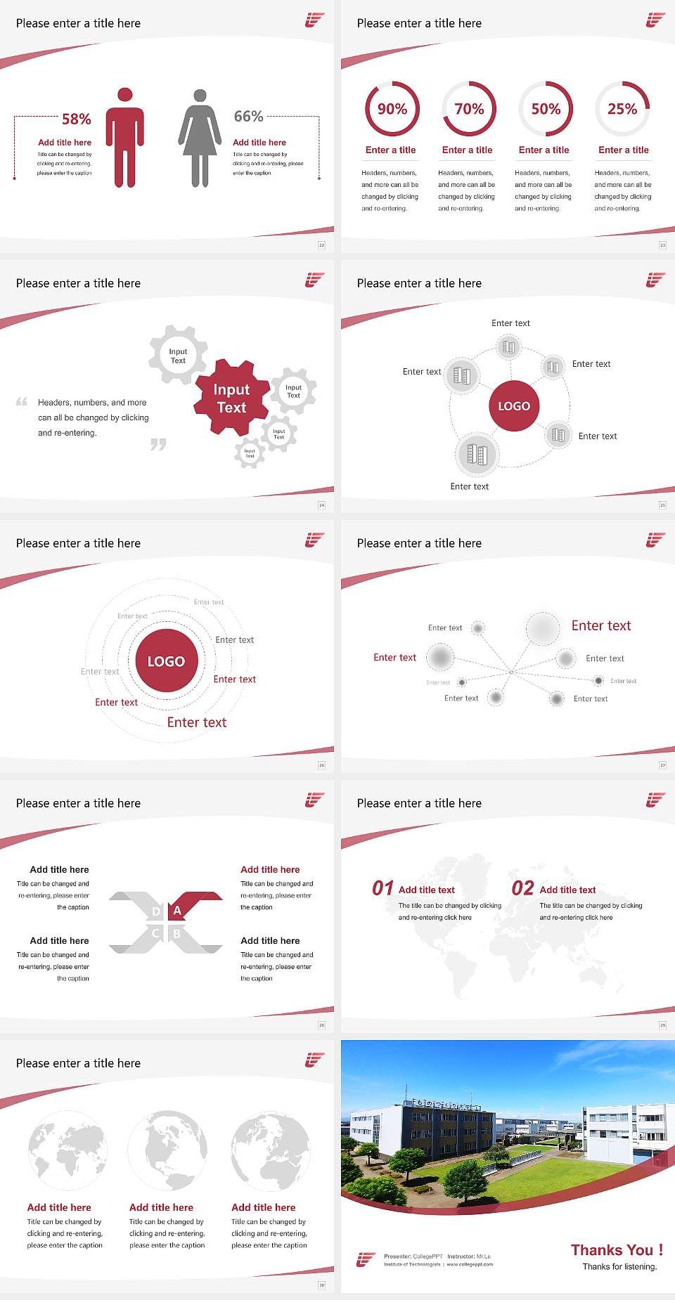 Institute of Technologists Course/Courseware Creation PPT Template4:3 ratio PPT effect preview image4