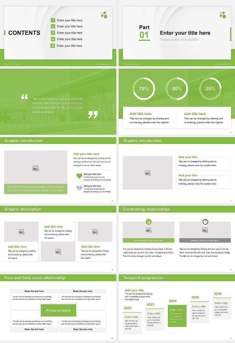 Gifu Kyoritsu University Thesis Proposal/Graduation Defense PPT Template16:9 ratio PPT effect preview image2