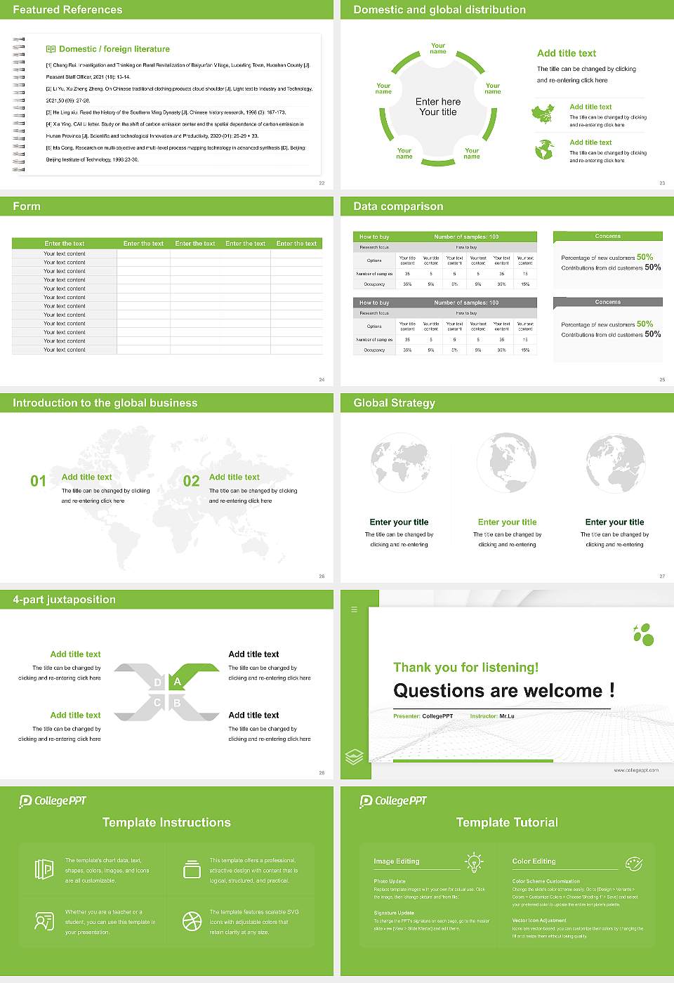 Gifu Kyoritsu University Thesis Proposal/Graduation Defense PPT Template16:9 ratio PPT effect preview image4