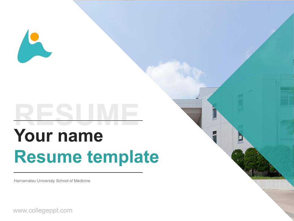 Hamamatsu University School of Medicine Resume PPT Template4:3 ratio PPT effect preview image5