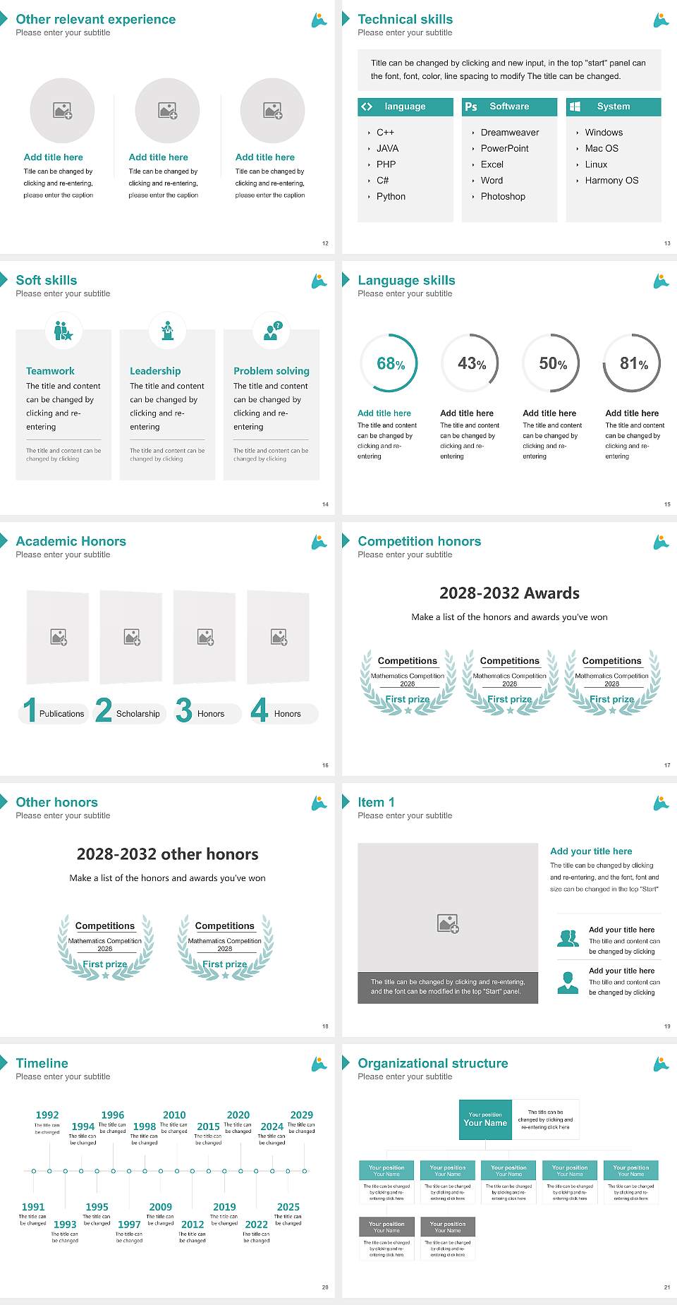Hamamatsu University School of Medicine Resume PPT Template4:3 ratio PPT effect preview image3