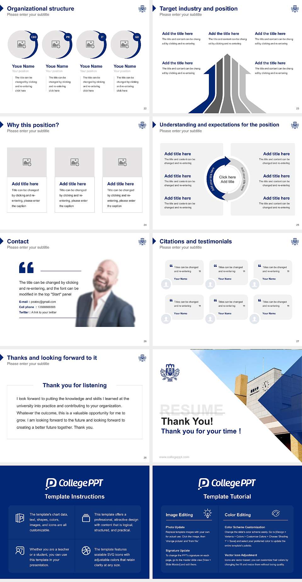 Hakodate University Resume PPT Template4:3 ratio PPT effect preview image4