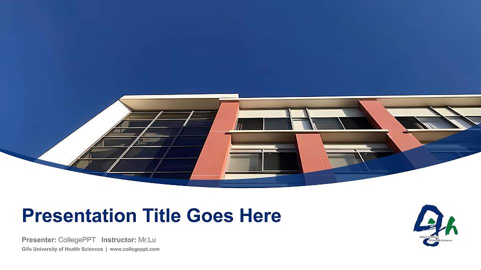 Gifu University of Health Sciences Course/Courseware Creation PPT Template16:9 ratio PPT effect preview image