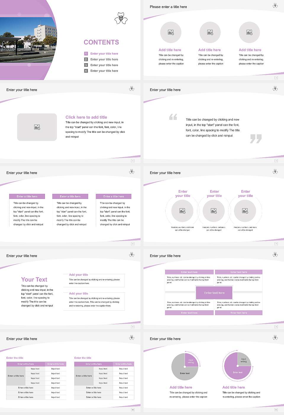 Gunma Prefectural Women’s University Course/Courseware Creation PPT Template16:9 ratio PPT effect preview image2