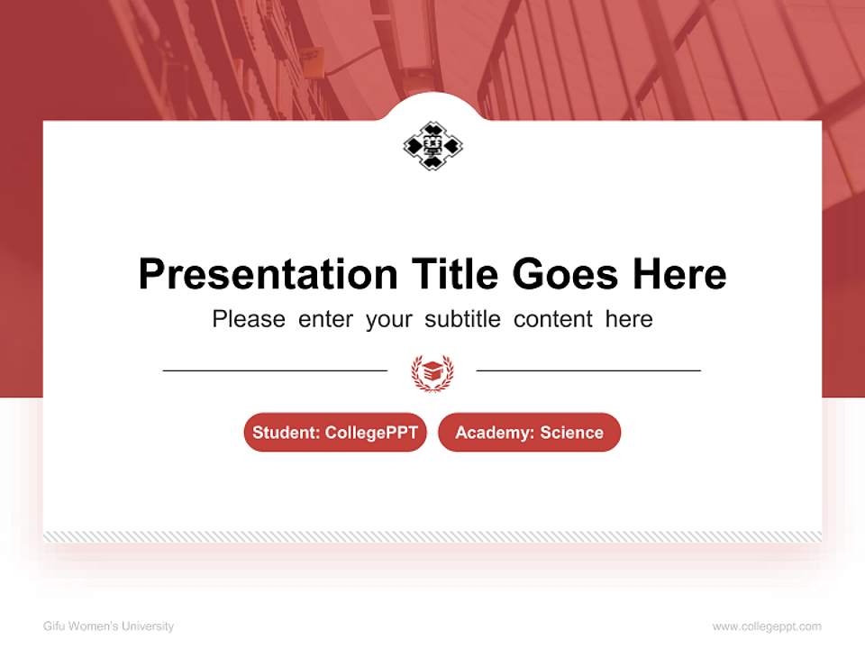 Gifu Women’s University National Scholarship Defense PPT Template4:3 ratio PPT effect preview image4