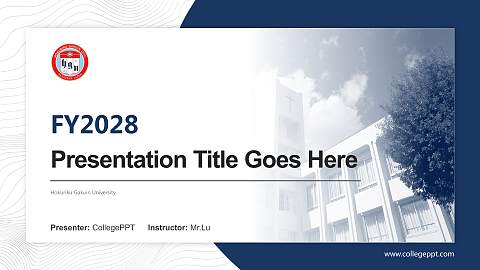 Hokuriku Gakuin University Academic Presentation/Research Findings Report PPT Template